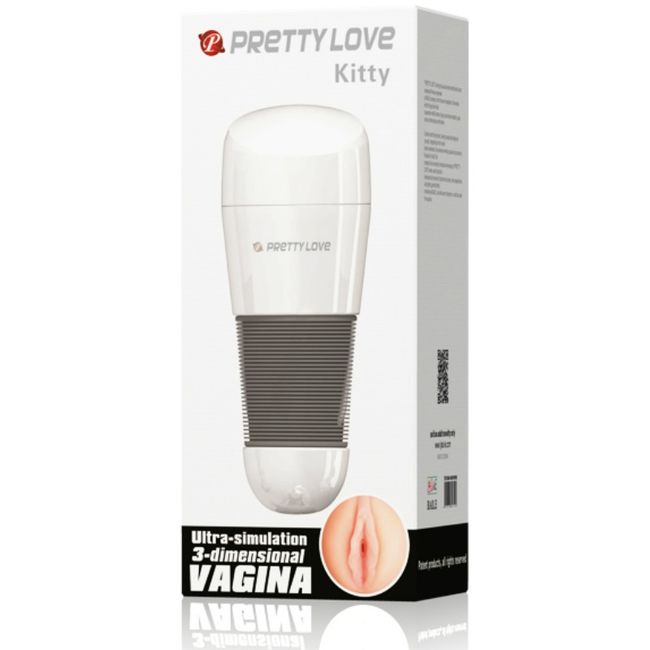 Masturbateur masculin Pretty Love Kitty, blanc, vagin