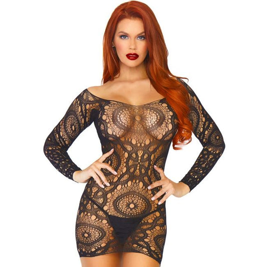Vestito mini in pizzo con crochet leg avenue tu