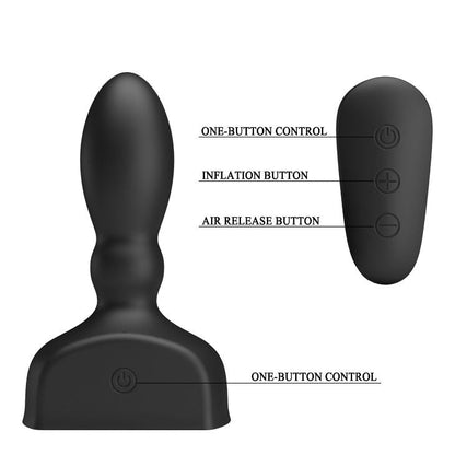 Butt plug gonfiabile Pretty Love Marriel telecomandato nero