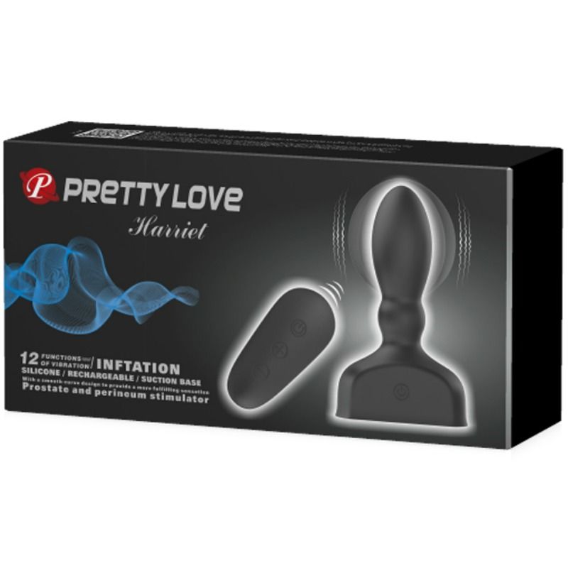 Butt plug gonfiabile Pretty Love Marriel telecomandato nero