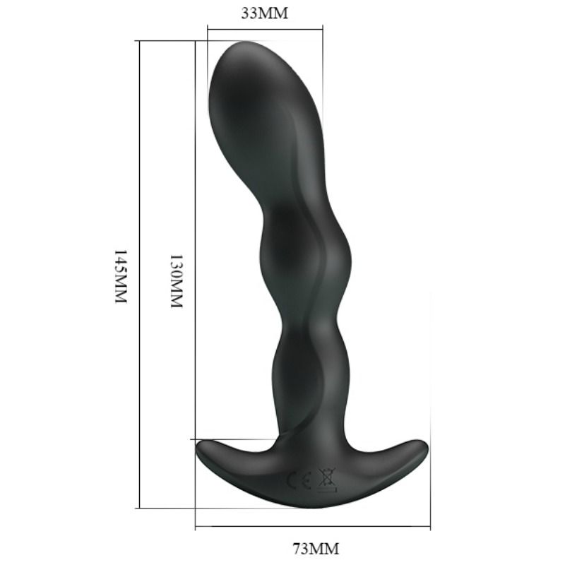 Butt plug Pretty love con vibrazione nero