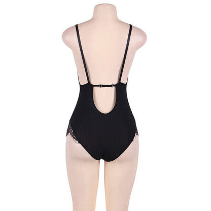 Subblime queen plus teddy con trasparenti e frange nere