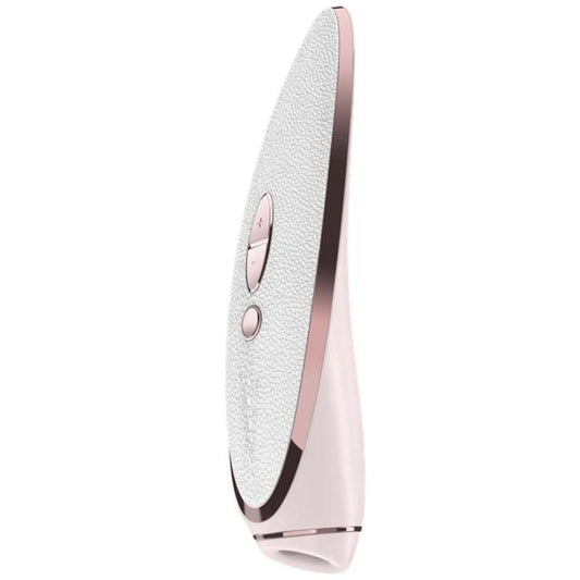Succhia clitoride con vibrazione Satisfyer pret-a porter rosa/bianco