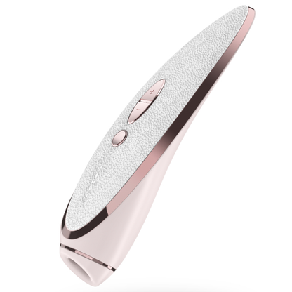 Succhia clitoride con vibrazione Satisfyer pret-a porter rosa/bianco
