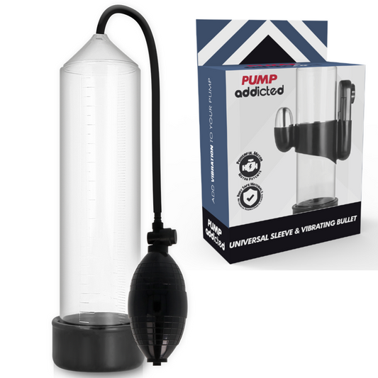 Pompe per il pene Pump addicted rx3 con vibrazione trasparente