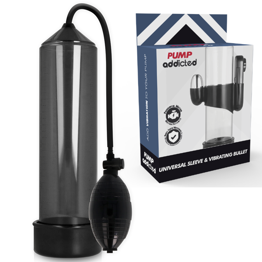 Pompe per il pene Pump addicted rx3 nero con vibrazione