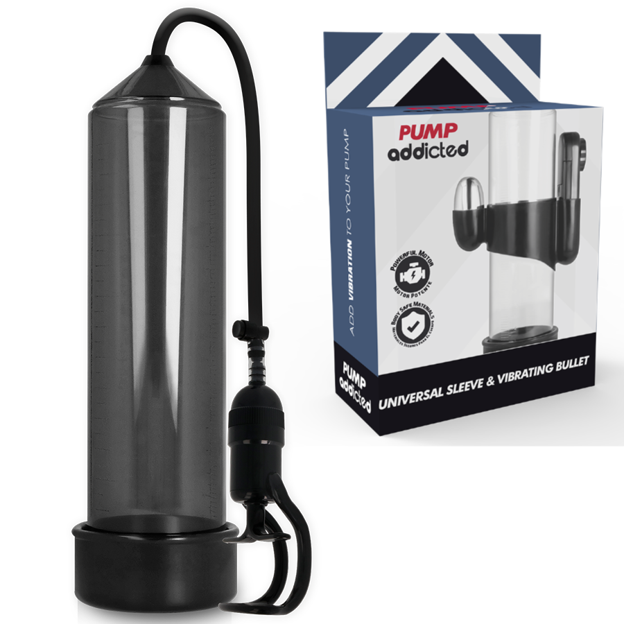 Pompe per il pene Pump addicted rx5 con vibrazione nero