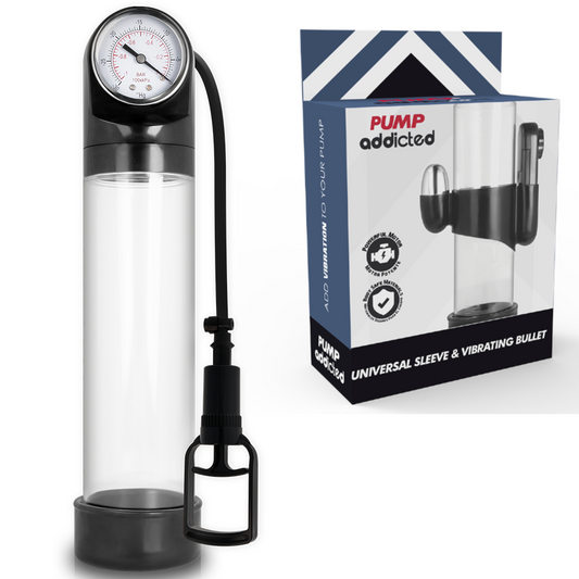 Pompe per il pene Pump addicted Rx9 trasparente con vibrazione