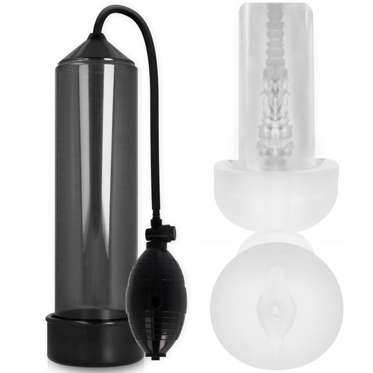Pompe per il pene Pump addicted Nero Rx3 con manica interna