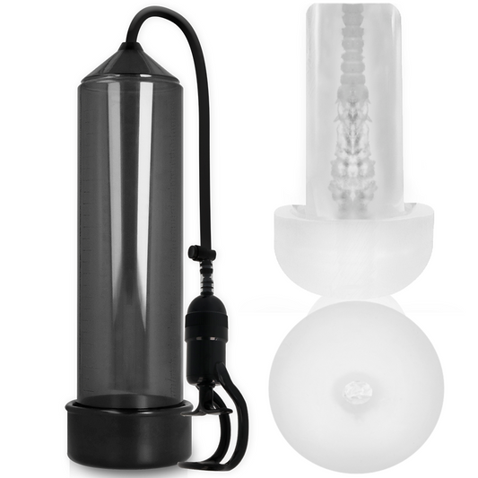 Pompe per il pene Pump addicted Rx5 trasparente con masturbatore