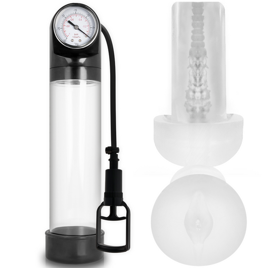 Pompe per il pene Pump addicted Rx9 trasparente con manica interna