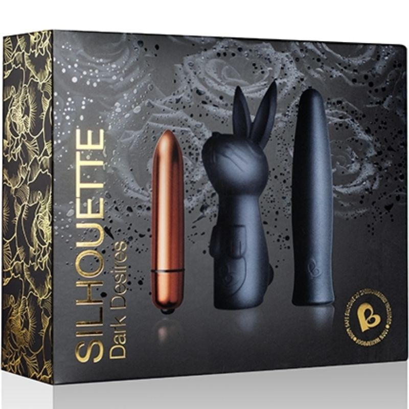 Vibratore Rocs-off Dark desires silhoutte kit rabbit e bullet