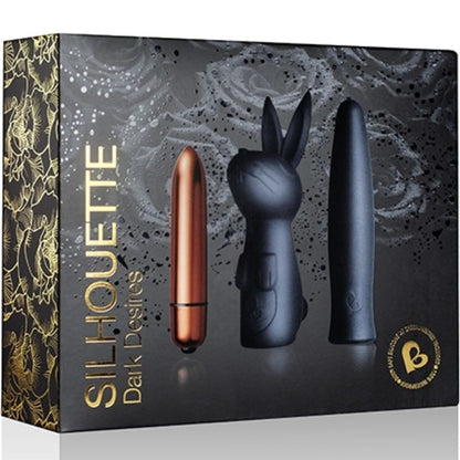 Vibratore Rocs-off Dark desires silhoutte kit rabbit e bullet