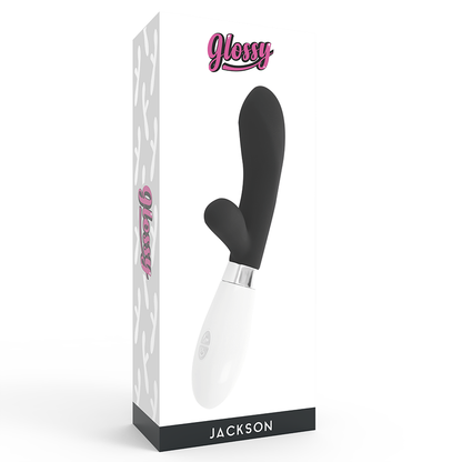 Vibratore Rabbit Glossy Jackson Nero/Bianco