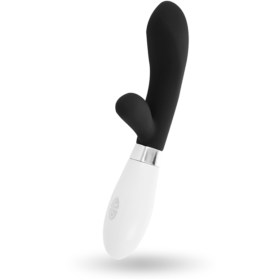 Vibratore Rabbit Glossy Jackson Nero/Bianco