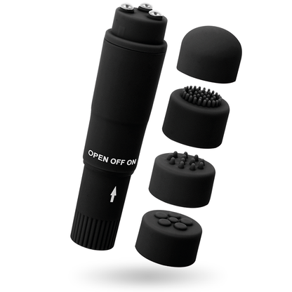 Vibratore Glossy pocket Kurt nero testine intercambiabili