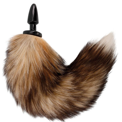Darkness natural tail butt plug silicone black 10cm