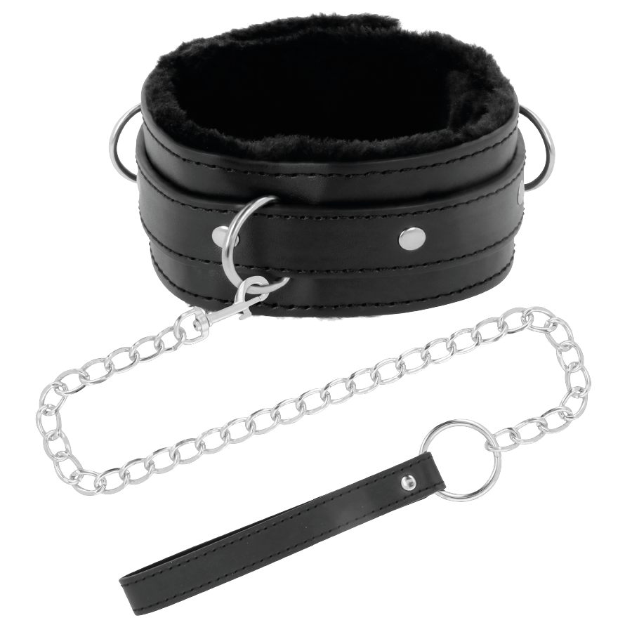 Darkness padded metal locking posture collar