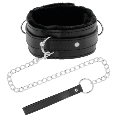 Darkness padded metal locking posture collar