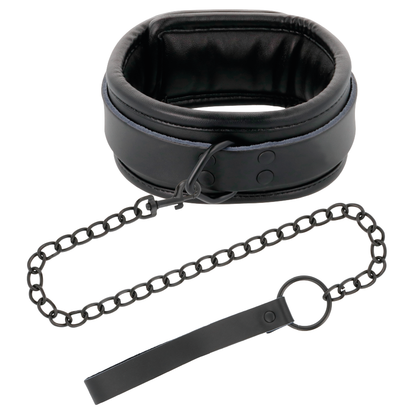 Darkness full black collar with leash