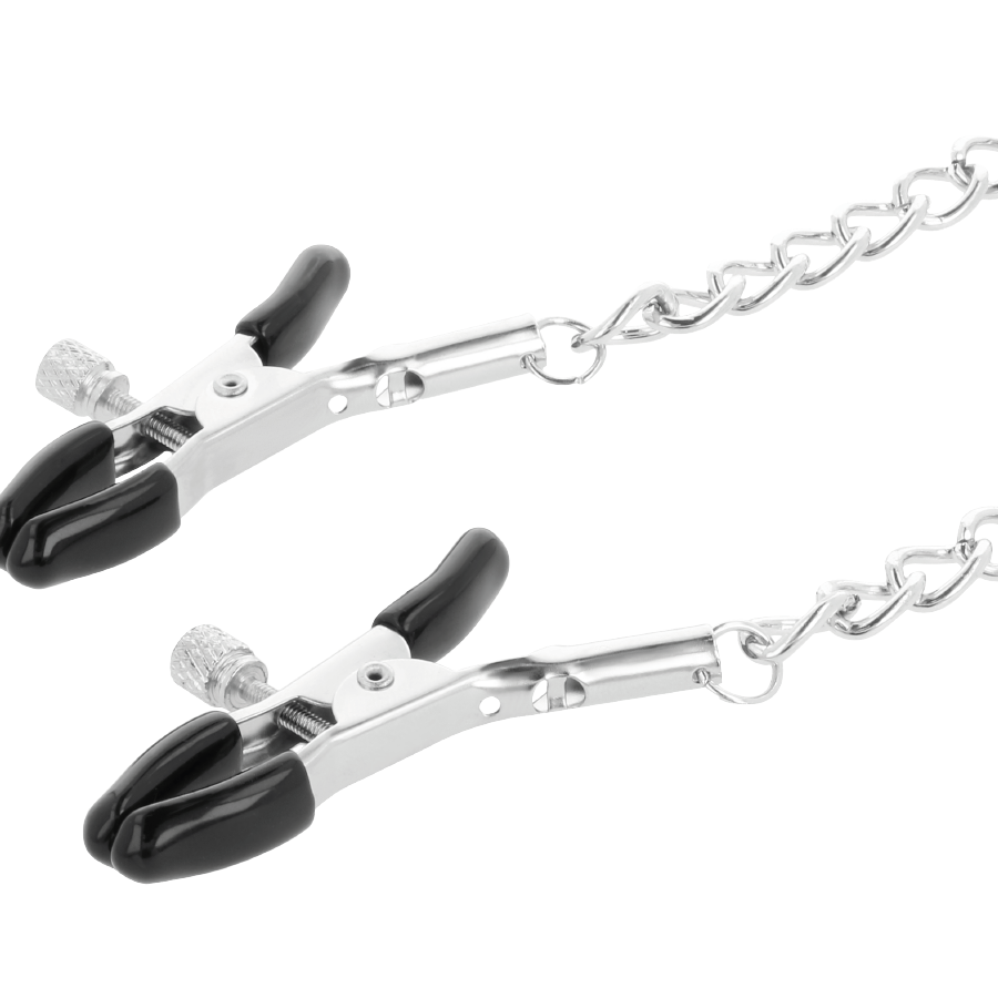 Darkness  collar with nipple clamps black