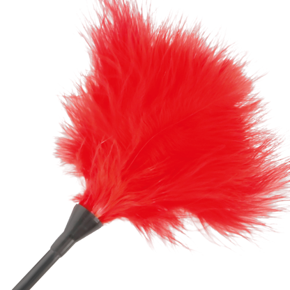 Darkness sensation frustino con piume rosso 42 cm