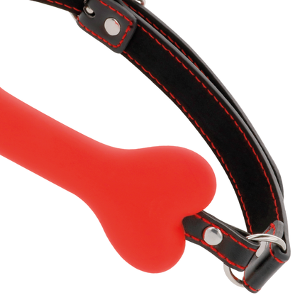 Darkness bone gag silicone red