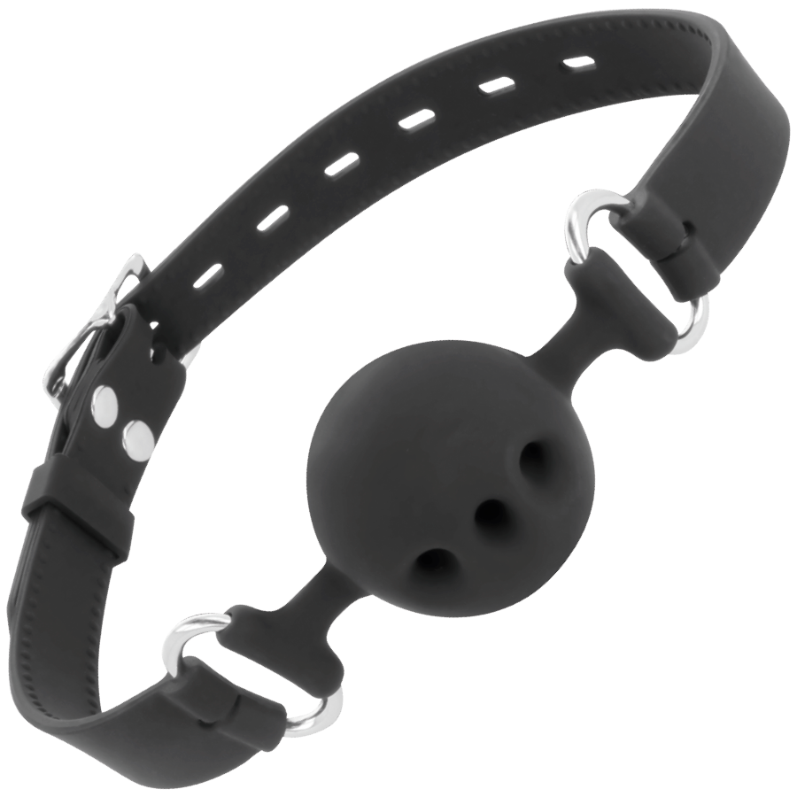 Darkness ball gag in silicone nero