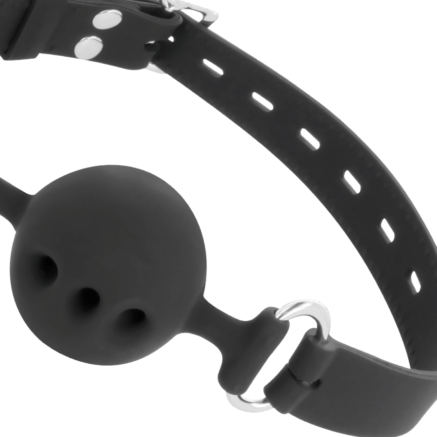 Darkness ball gag in silicone nero