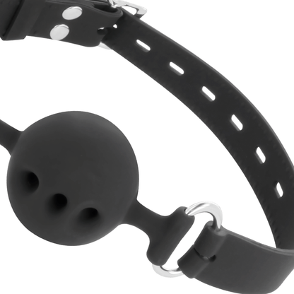 Darkness ball gag in silicone nero