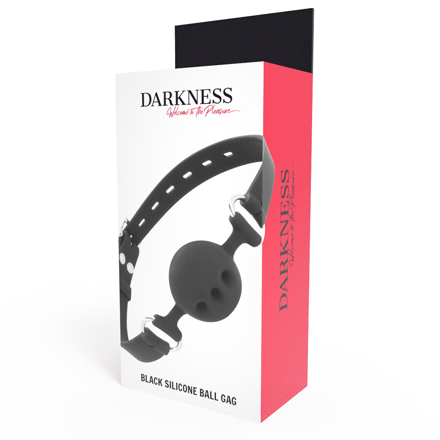 Darkness ball gag in silicone nero