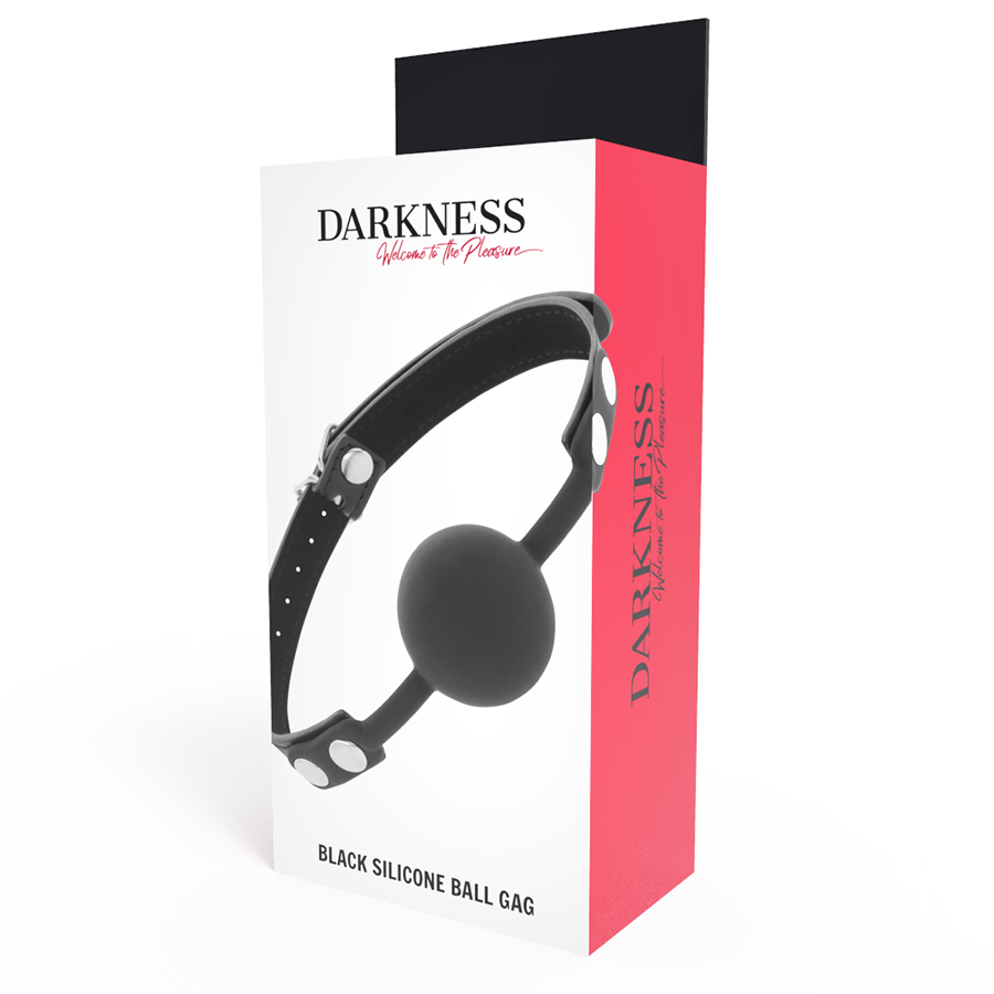 Darkness ball gag in silicone nero