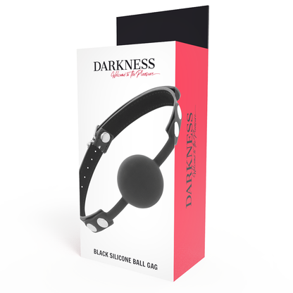 Darkness ball gag in silicone nero