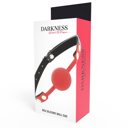 Darkness ball in silicone gag rosso
