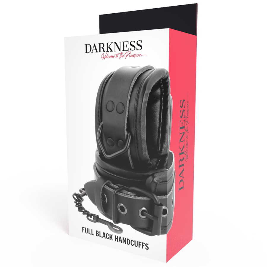Darkness leather wrist restraints black