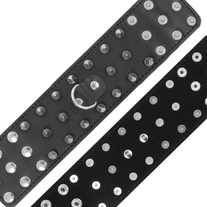 Manette e polsiere Darkness black con punte in metallo