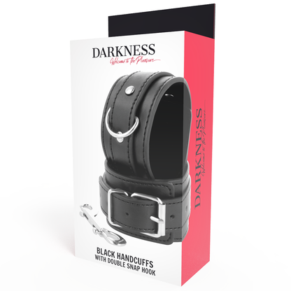 Darkness black polsini regolabili con doppio nastro di rinforzo