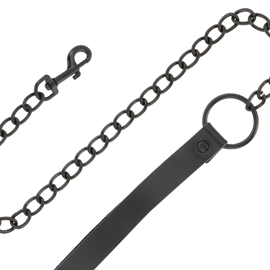 Darkness leather and handcuffs black
