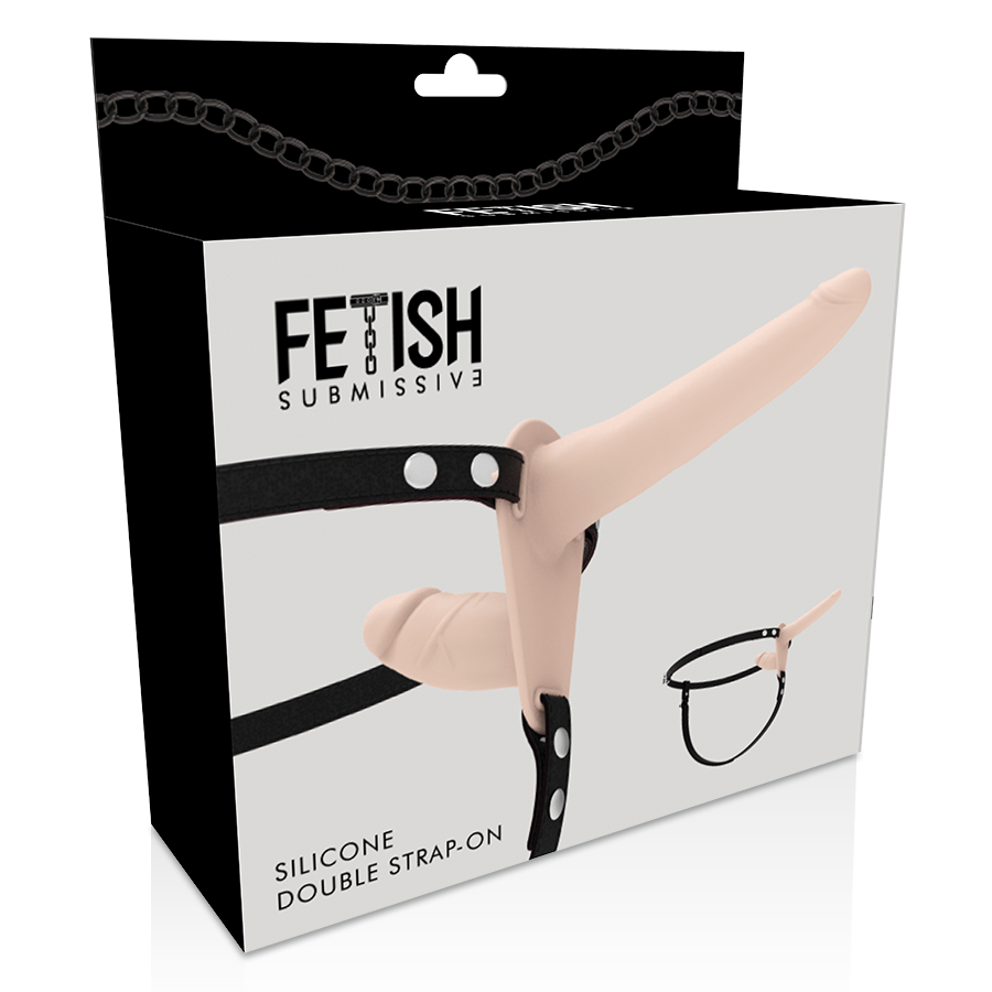 Strap-on dildo Fetish submissive doppia penetrazione flesh 21 cm