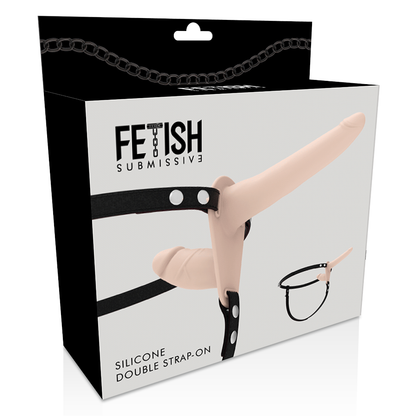 Strap-on dildo Fetish submissive doppia penetrazione flesh 21 cm