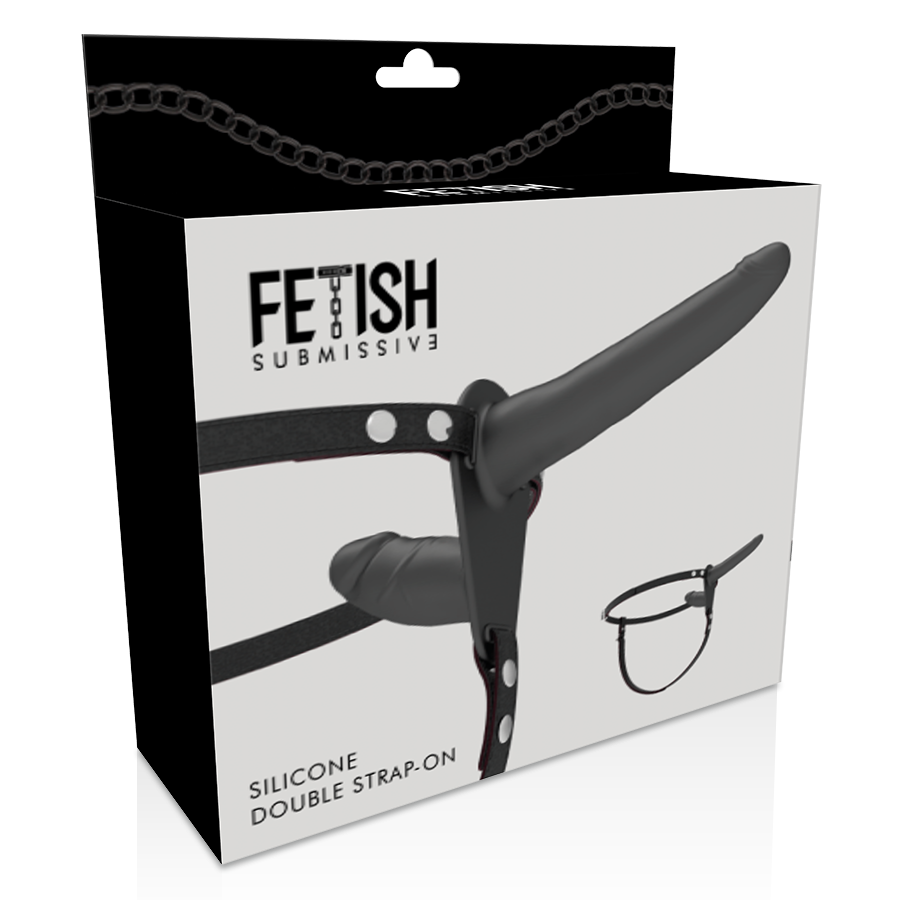 Strap-on dildo Fetish Submissive doppia penetrazione nero