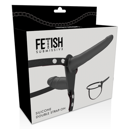 Strap-on dildo Fetish Submissive doppia penetrazione nero