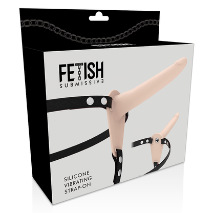 Strap-on dildo Fetish submissive carne con vibrazione 15cm