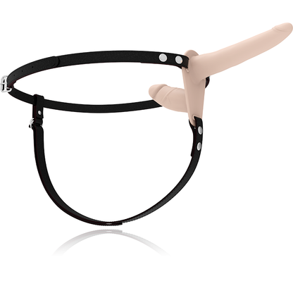 Strap-on dildo Fetish submissive harness doppia dildo con vibrazione color carne 15 cm
