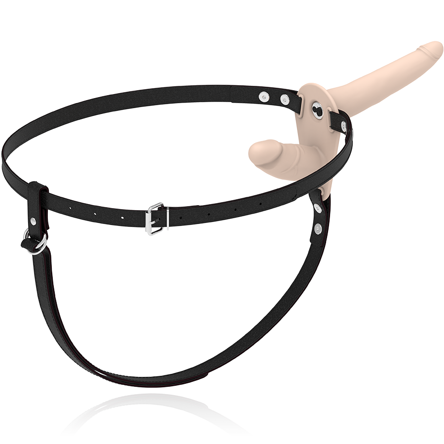 Strap-on dildo Fetish submissive harness doppia dildo con vibrazione color carne 15 cm