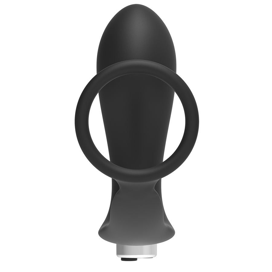 Massaggiatore prostatico Addicted toys con anello e vibrazione nero