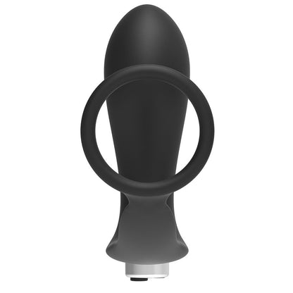 Massaggiatore prostatico Addicted toys con anello e vibrazione nero