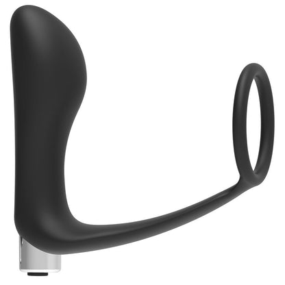Massaggiatore prostatico Addicted toys con anello e vibrazione nero