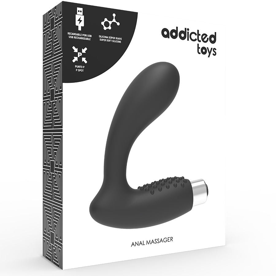 Vibratore protesico ricaricabile addicted toys nero