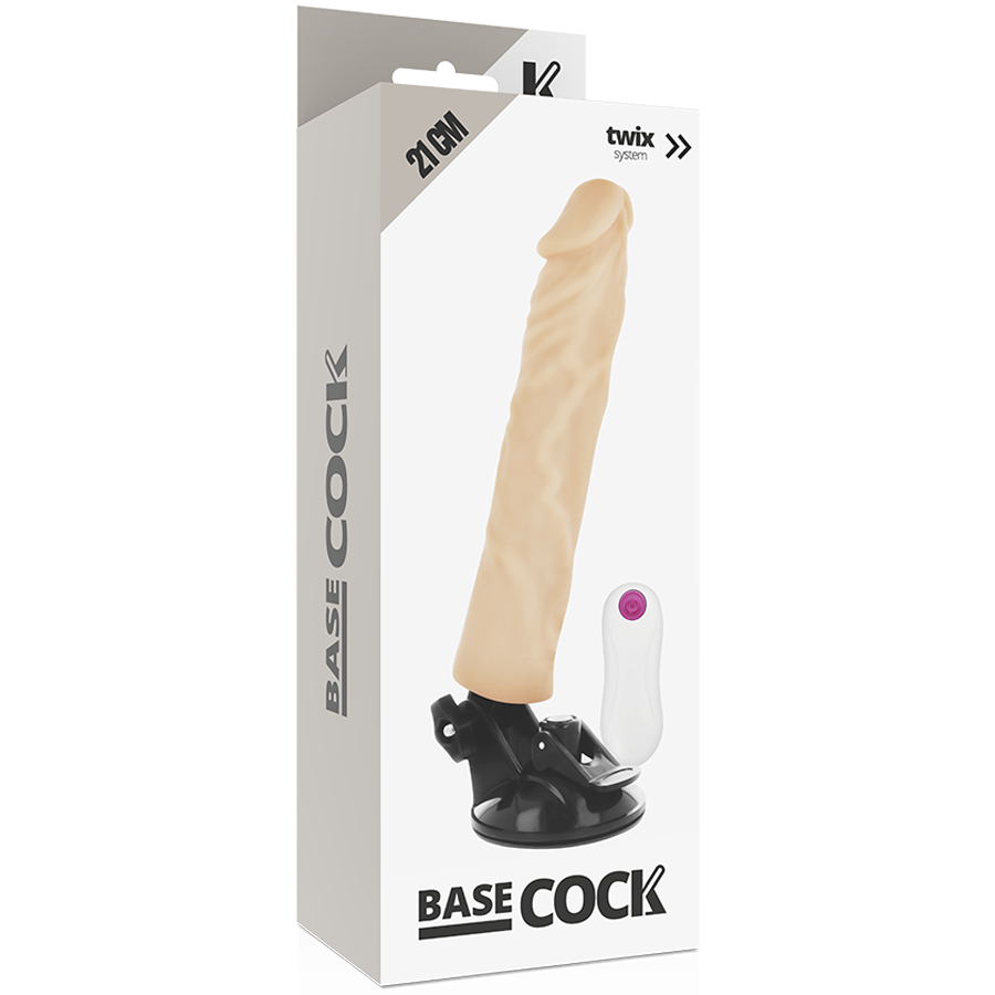 Basecock realistico vibratore telecomando carne 21 cm